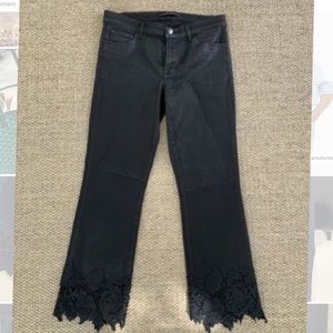 J-BRAND EMBROIDERED BOTTOM JEANS